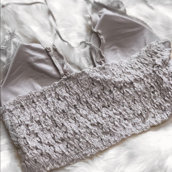 RESTOCKED Lena Crochet Lace Bralette - Dove - Picture 5 of 5
